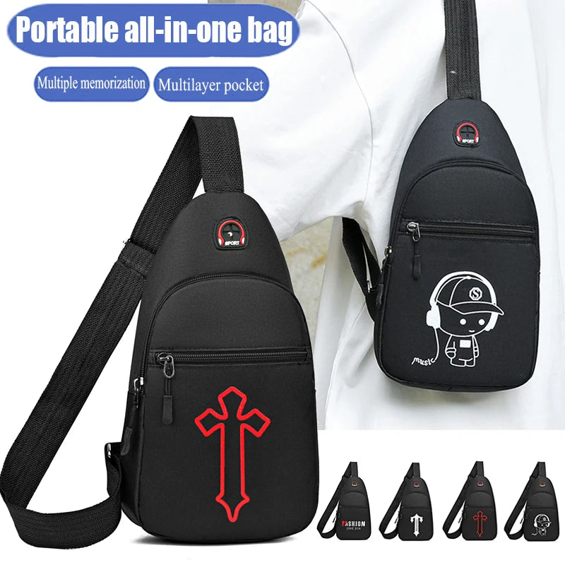 Bolso de mano informal para hombre, bolso deportivo, bandolera de un solo hombro, bolso de pecho de moda, bolsillo de una sola capa