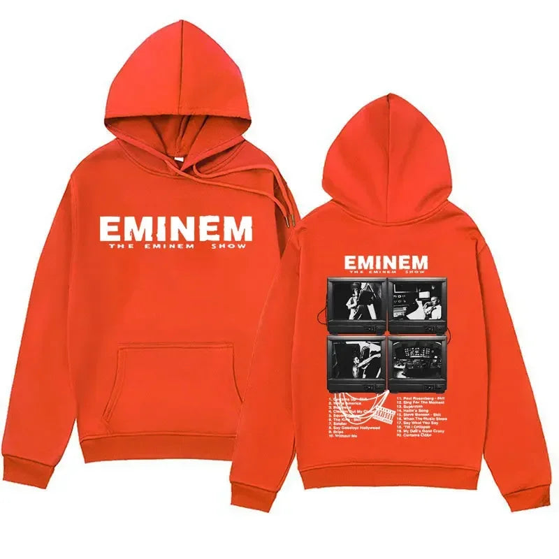 Sudadera con capucha para hombre y mujer, ropa de calle de gran tamaño con estampado de rapero Eminem, Álbum de MúsicaCuatro seaso
