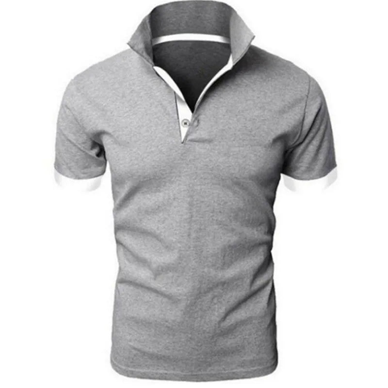 MRMT 2025 nueva camiseta para hombre, pantalón corto informal con solapa, camiseta de manga corta con costuras para hombre, jersey de Color sólido, camiseta para hombre