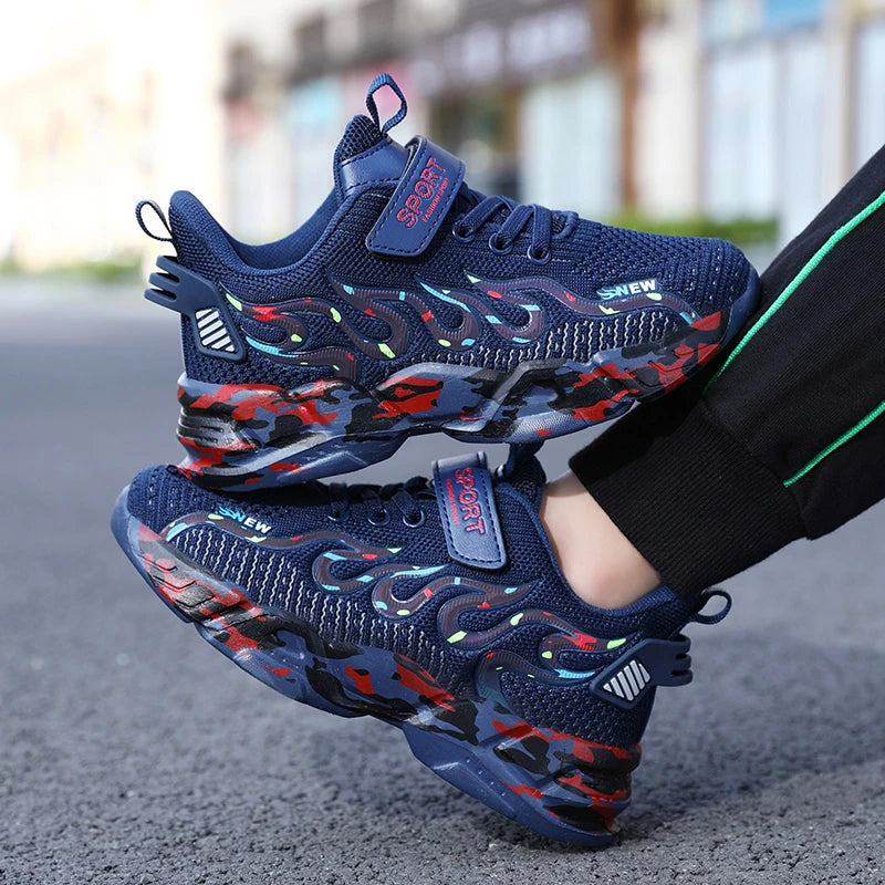 Zapatillas de deporte informales para niños y niñas, zapatos planos transpirables para correr, novedad de primavera y otoño