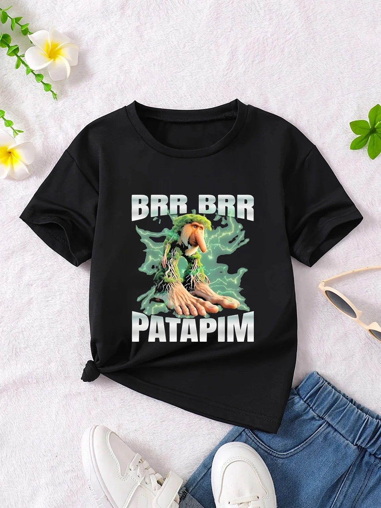 Y2k-Camiseta italiana con animales de Brainrot para niños y niñas, camisetas de manga corta de Tung Tung Sahur, camiseta bonita con meme divertido, ropa de verano