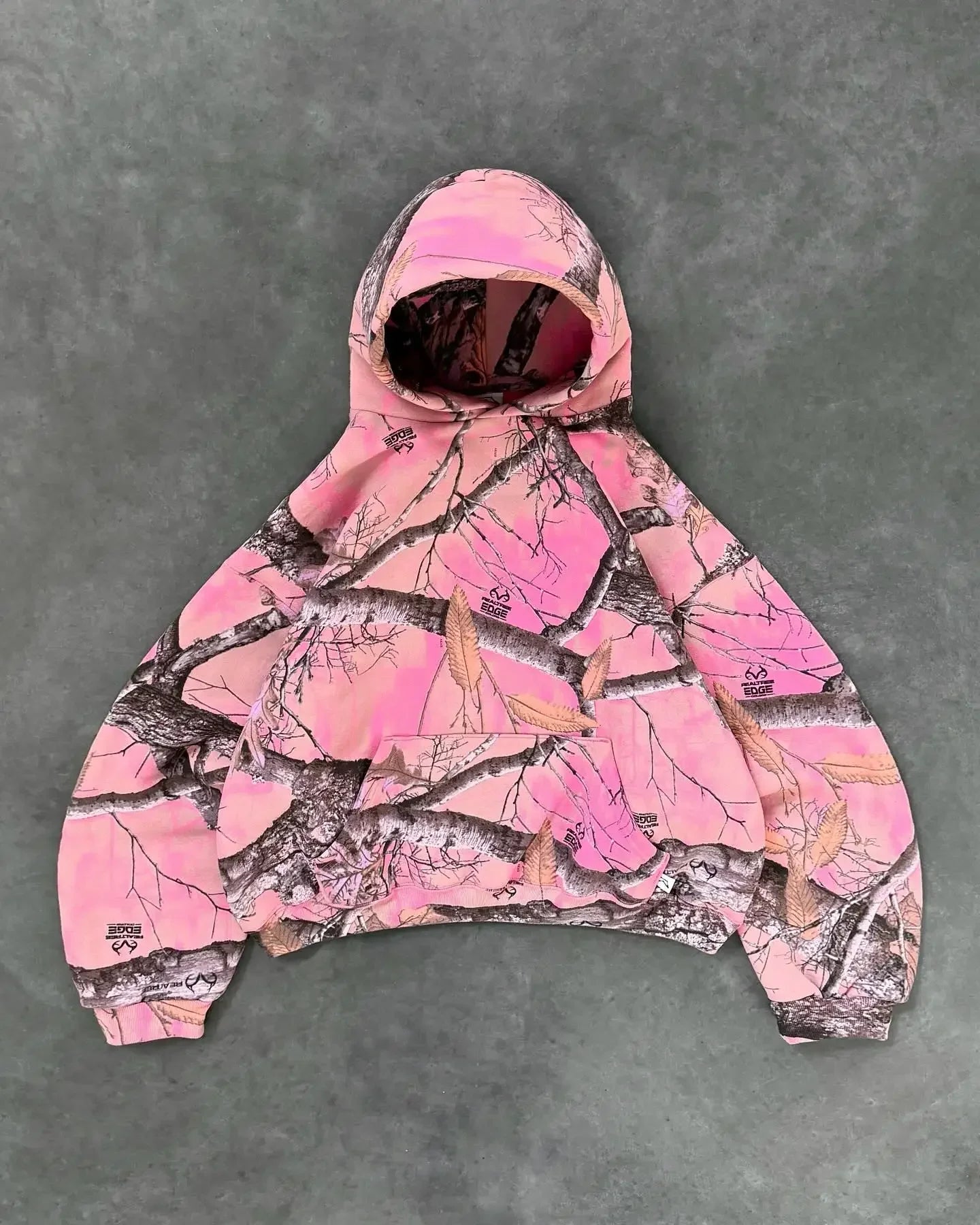 Streetwear Sudadera con capucha de camuflaje rosa con cremallera Y2k Harajuku Retro gótico conjunto de dos piezas para hombres y mujeres nueva moda Casual pantalones deportivos de camuflaje