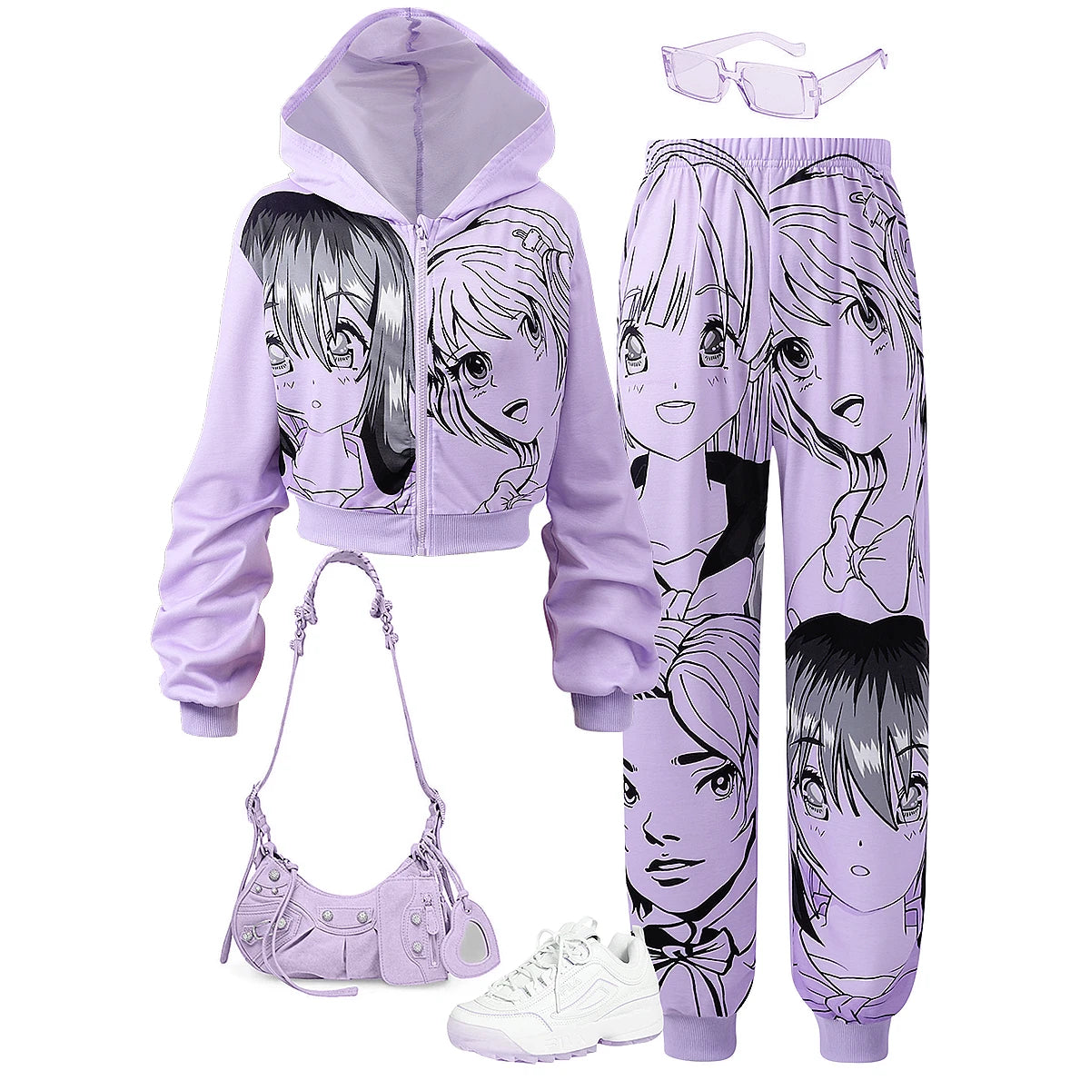 Ropa para Chica adolescente, traje para niños, traje rosa de otoño para Chica de Anime, abrigo + Pantalones, conjunto bonito de moda para niñas de 13, 14, 15 y 16 años, 2 uds.