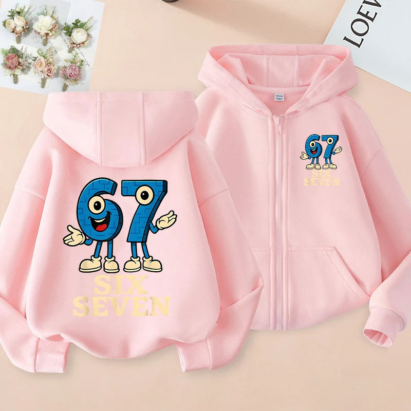 Sudadera Capucha Cremallera Niños - Diseño 67 Divertido
