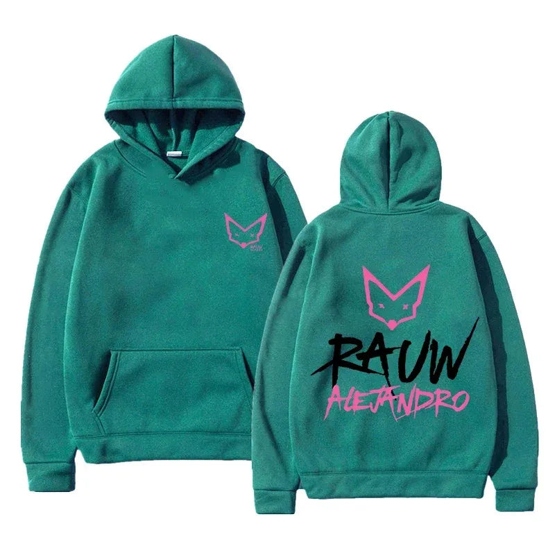 Men_Women Ropa Rapero Rauw Alejandro Saturno Sudaderas con capucha Manga larga Casual Polar Sudadera con capucha Sudadera Ropa Hombre Unisex